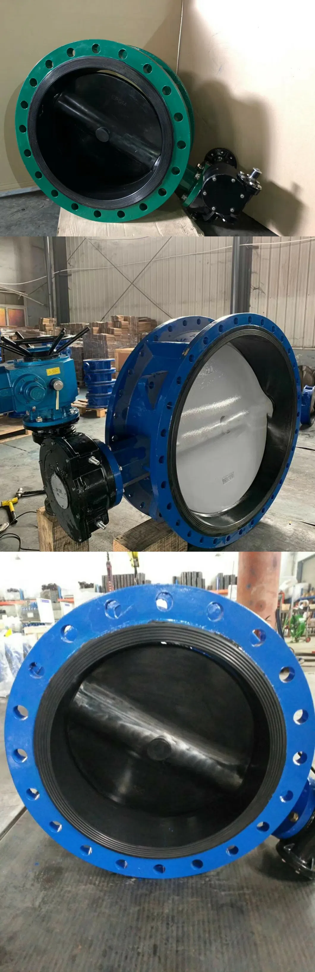 En593 A216 Wcb Wca Wcc Double Flanged Butterfly Valve NBR EPDM Rubber Seat for Marine and Industry