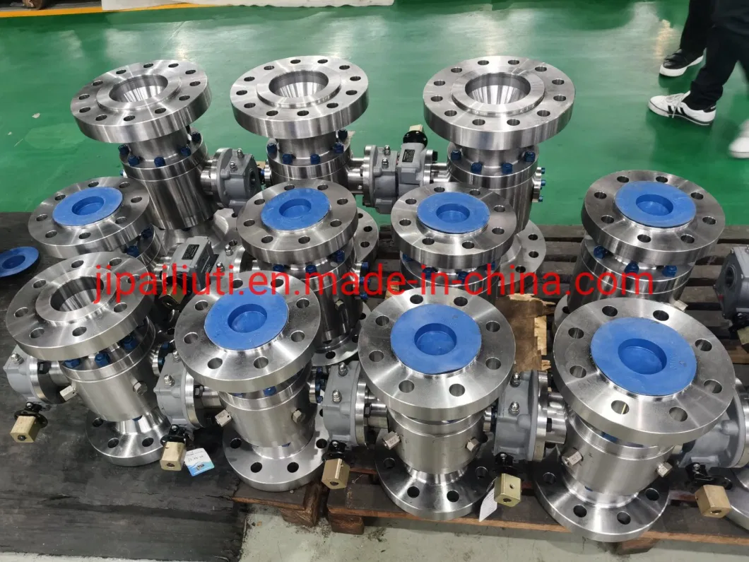 Gear Operated A105 Lf2 F304 F316 Forged Steel Trunnion Type Dbb Ball Valve Double Block &amp; Bleed Valve Flanged Dbb Ball Valve