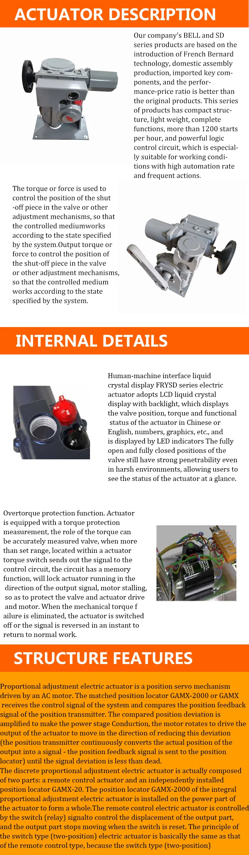 on/off Push Button Bell-400K Bell-400f Local Remote Selector Switch Open/Close Positions and Hand Wheel Motor Actuator