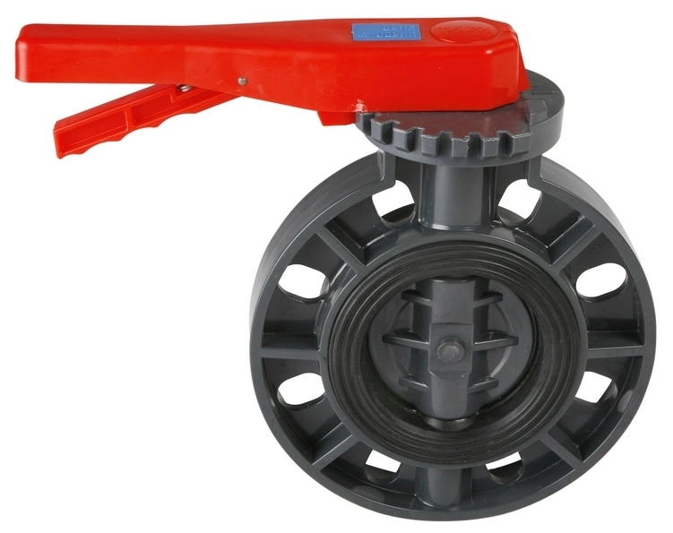 High Quality 2&quot;-16&quot; PVC Worm Gear Industry Butterfly Valve UPVC Gearbox Manual Butterfly Valve Plastic Wafer Type Water Industrial Butterfly Valve DN50-DN400