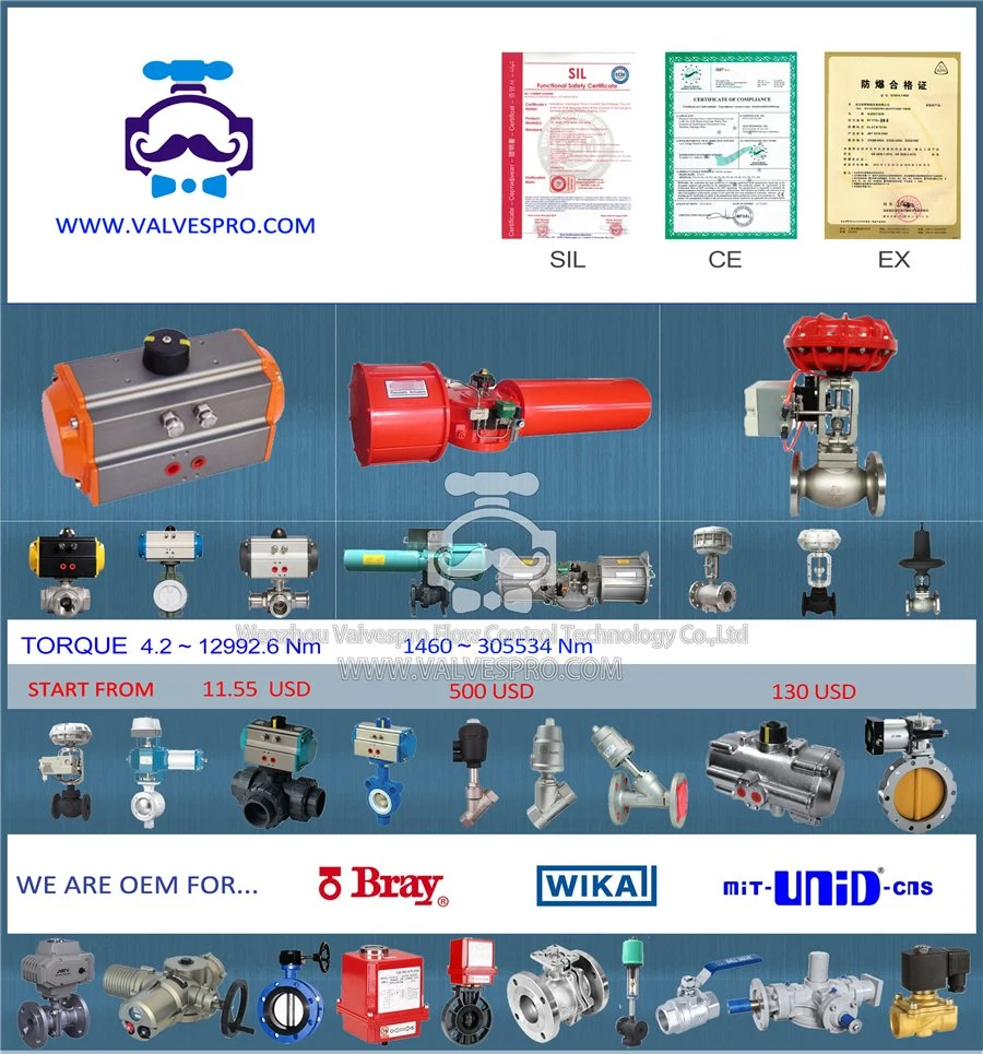 Declutchable Manual Overrides with Lock Device for Pneumatic Actuator