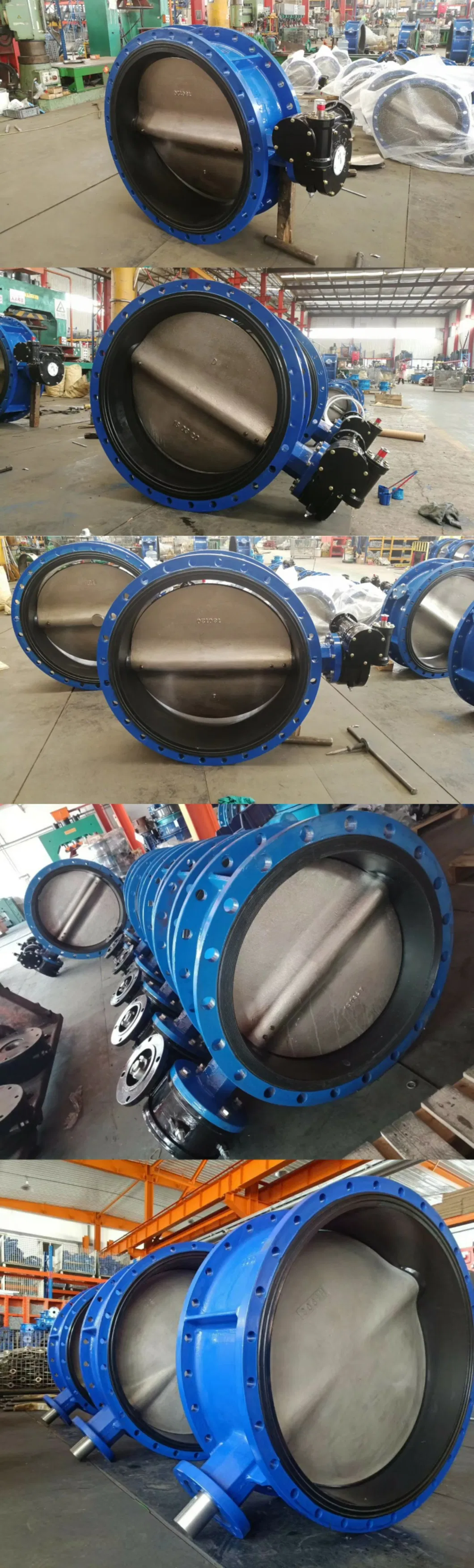 En593 A216 Wcb Wca Wcc Double Flanged Butterfly Valve NBR EPDM Rubber Seat for Marine and Industry