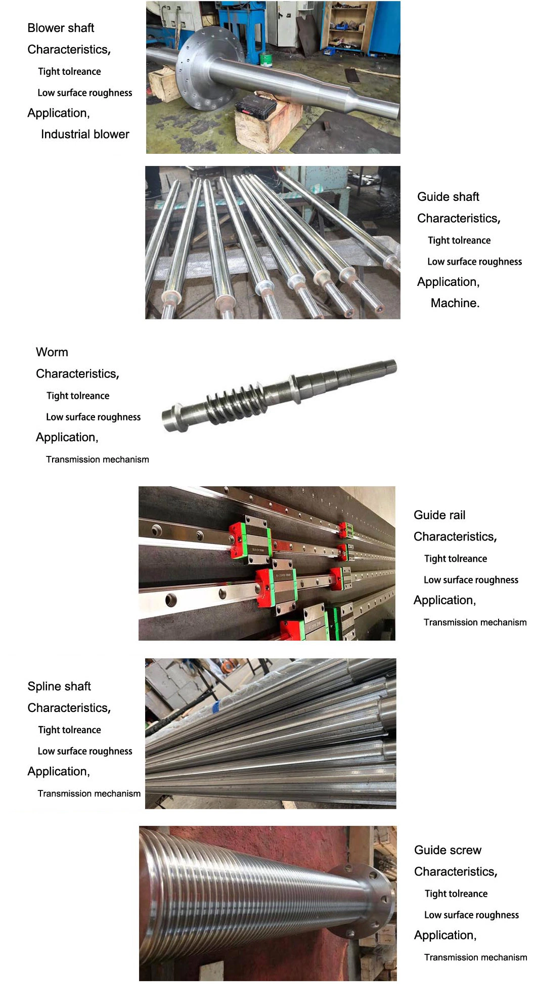 Forging Main Shafts for Cone Jaw Gyratory Crusher Mining Equipment Customized Worm Shaft/Gear