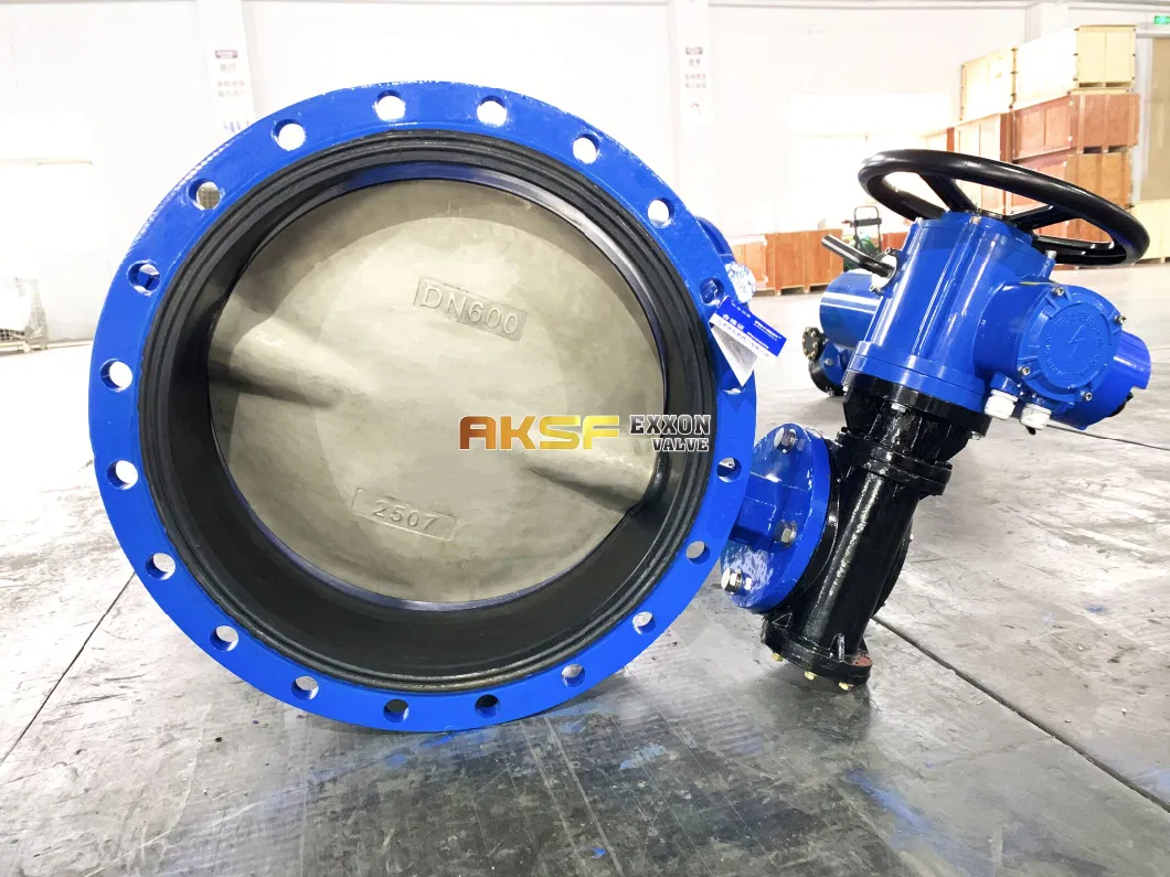 Concentric Soft Sealing Double Flanged Gearbox Operated Butterfly Valves