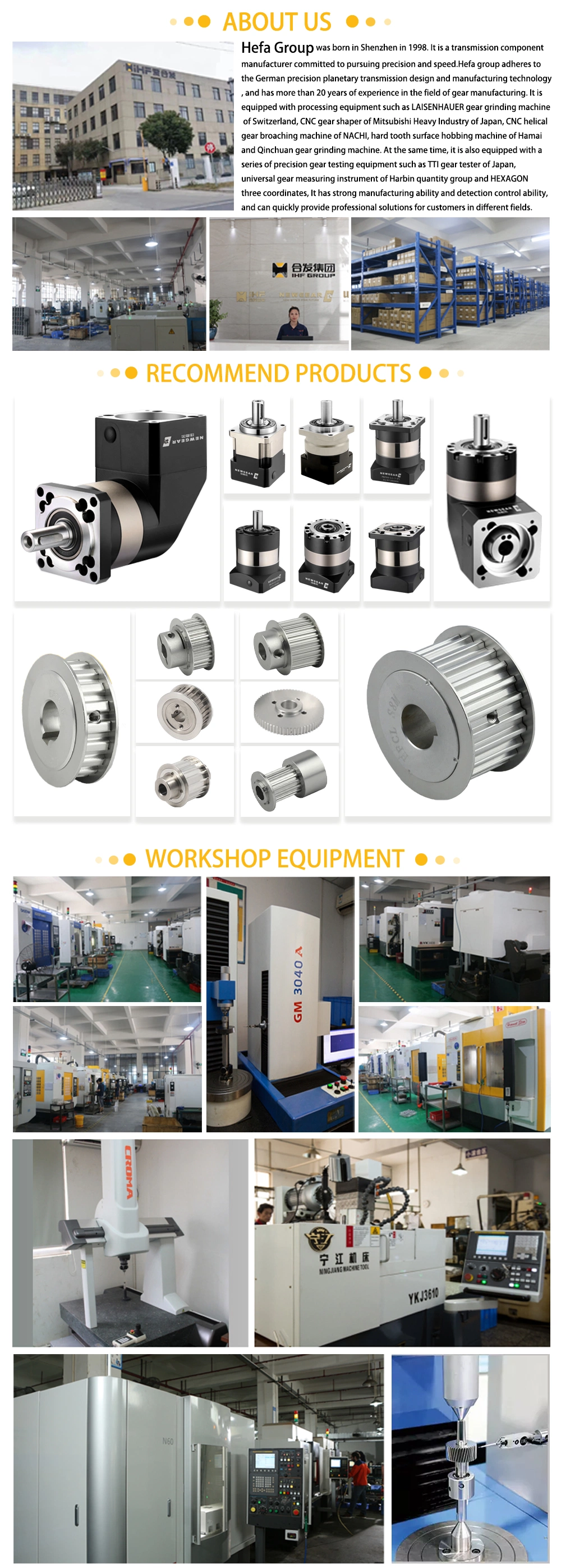Swg Carbon Worm Gear Shaft with Module 1.5 or Customized