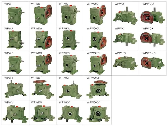 High Torque Cast Iron Shell Wp Wpa Wpo Series Gear Box Transmission DC Motor Worm Speed Reducer Small Engine Gearbox