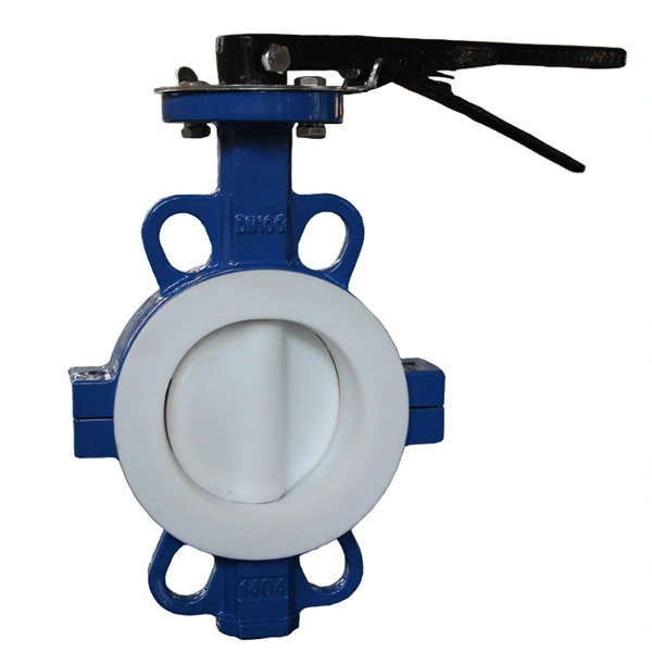 Worm Gear/Wrench Operated Rubber Coating Disc Wafer Butterfly Valve with Lcc Lcb Lca Wcb Body