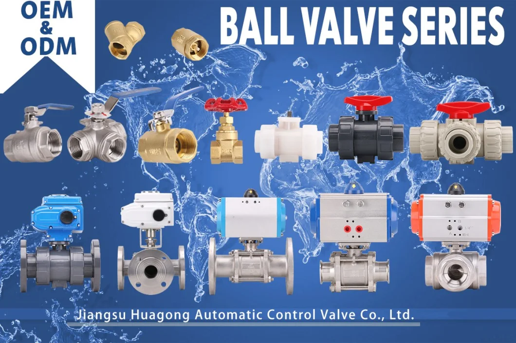 ANSI JIS Manual Electric Pneumatic Actuator Motorized Flange Threaded Ball Valve Three-Way Plastic Ball Valve