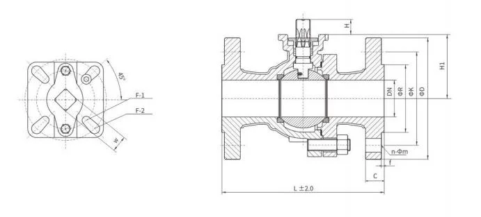 Gear Operated Flanged Ball Valve (Q341F-150LB)