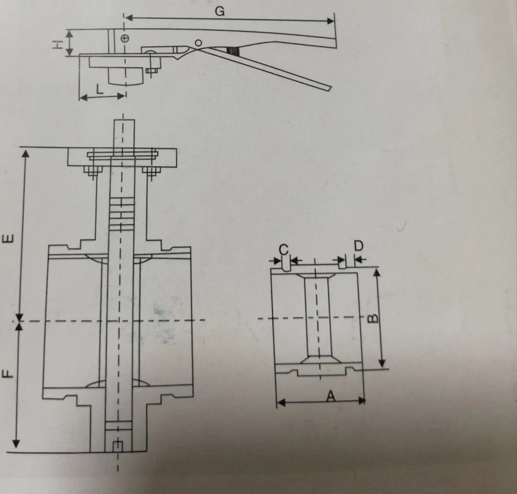 Fire Protection Signal Gearbox Operated Centre Sealing Rubber Seal Grooved Butterfly Valve