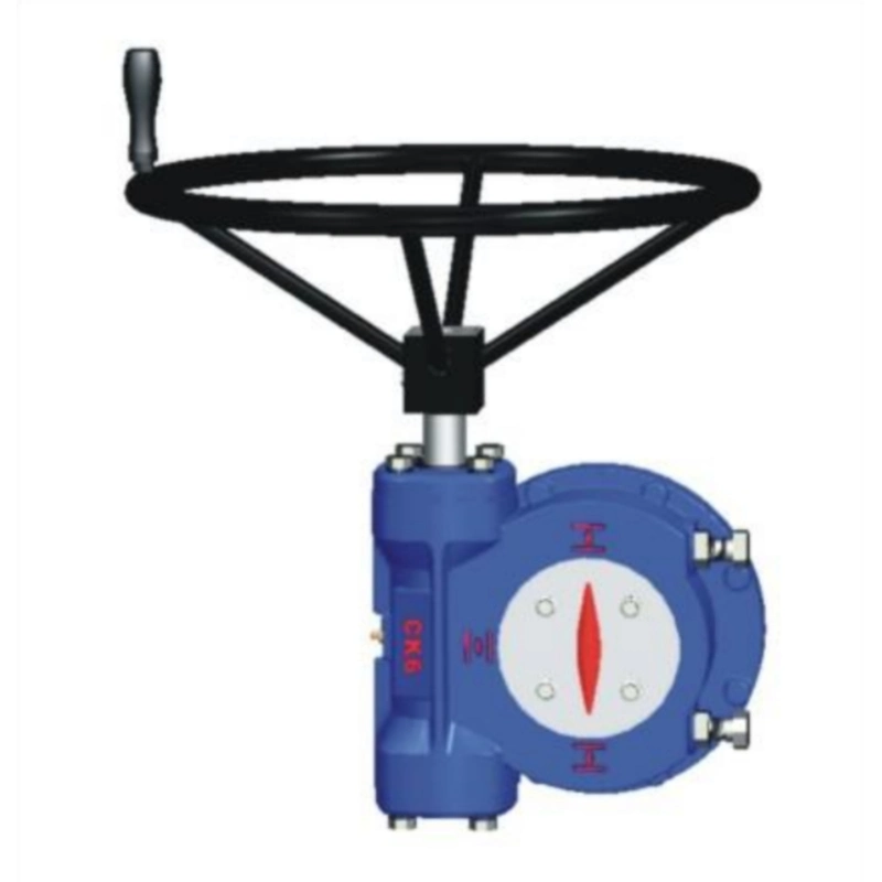 Worm Wafer Resilient Soft Seal Resilient Seat Ductile Iron Cast Iron Water Seal Butterfly Gate Valve Gearbox for Irrigation