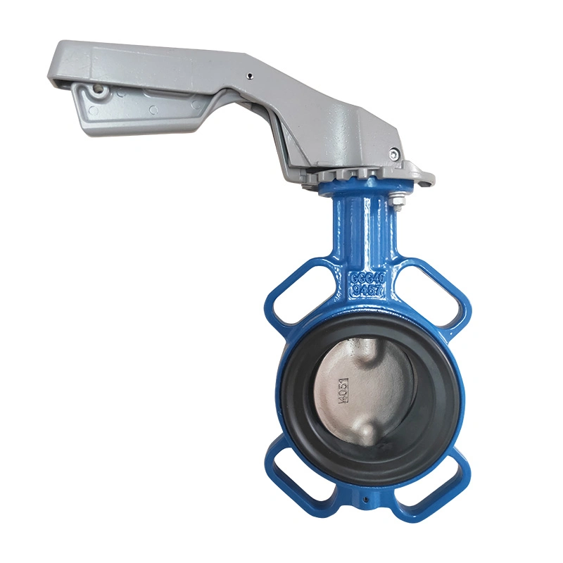 Two Shaft Rubber Wafer Type Ss Butterfly Valve with Lcc Lcb Lca Wcb Body
