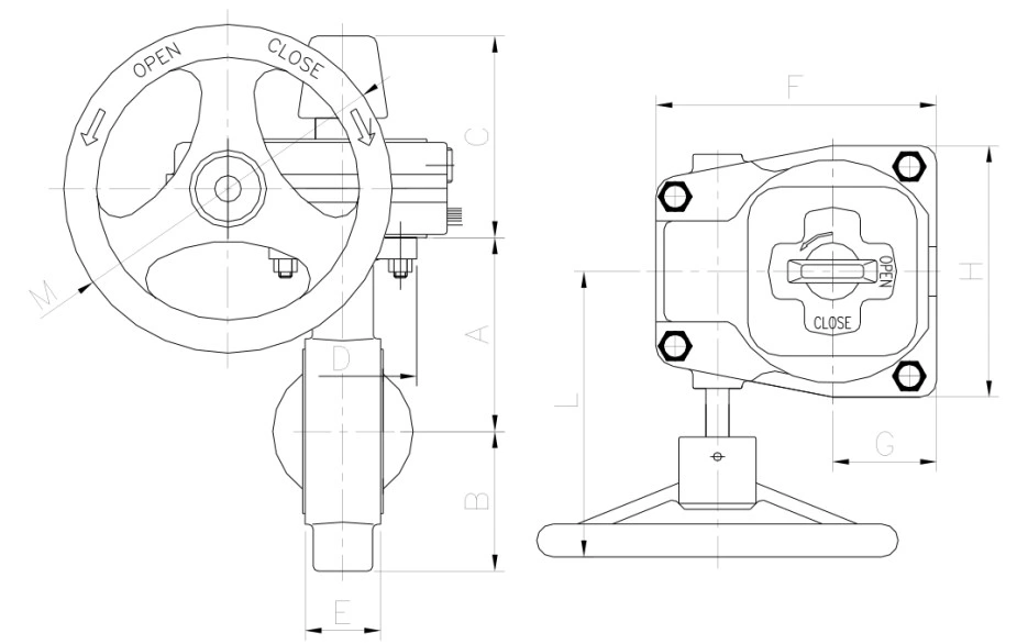 UL/FM Approved Gear Operated Grooved Fire Fighting Butterfly Valve, 300psi UL/FM Listed Wafer Butterfly Valve, Flange Butterfly Valve, Manual Butterfly Valve