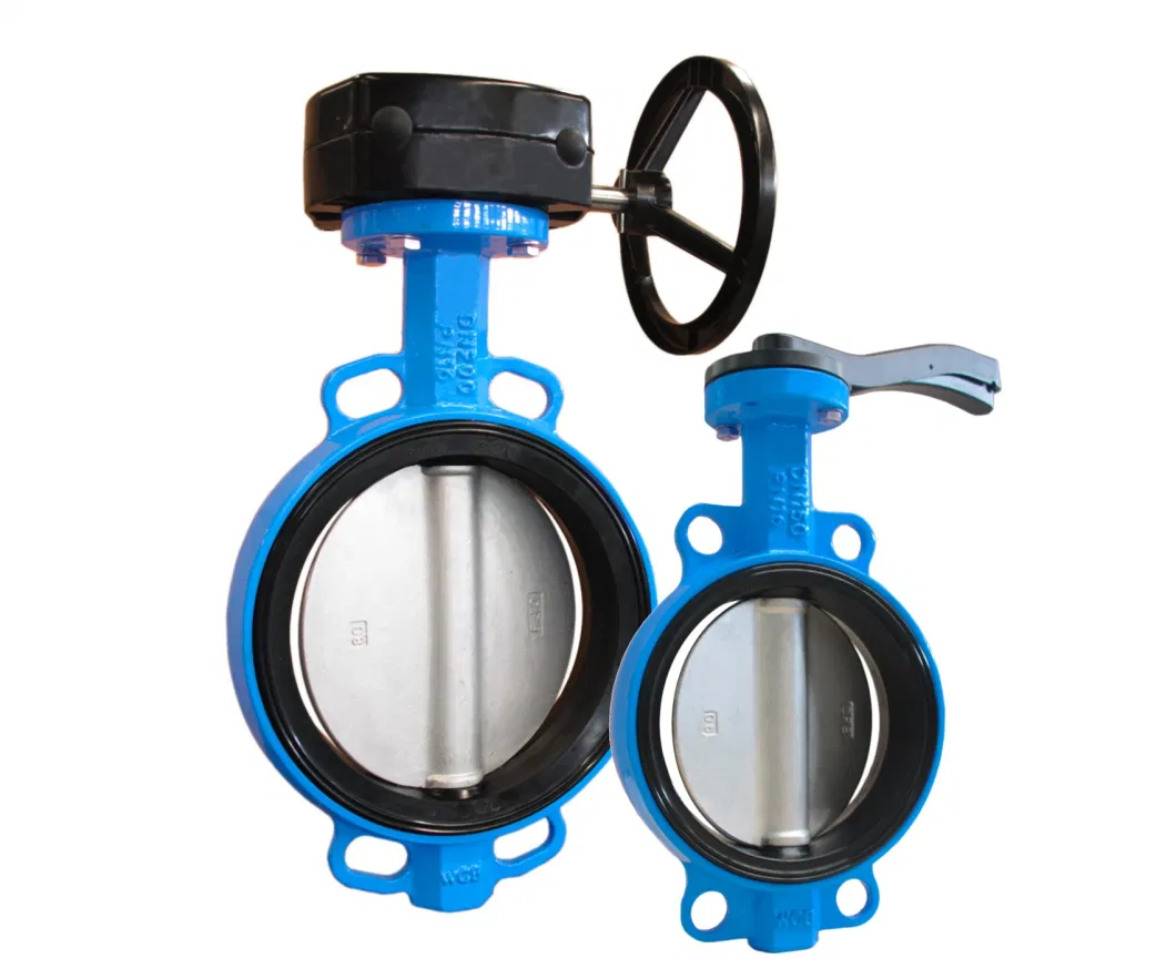 Export Quality Gearbox Operated Ductile Iron Body Wafer Butterfly Valve with Concentric Design