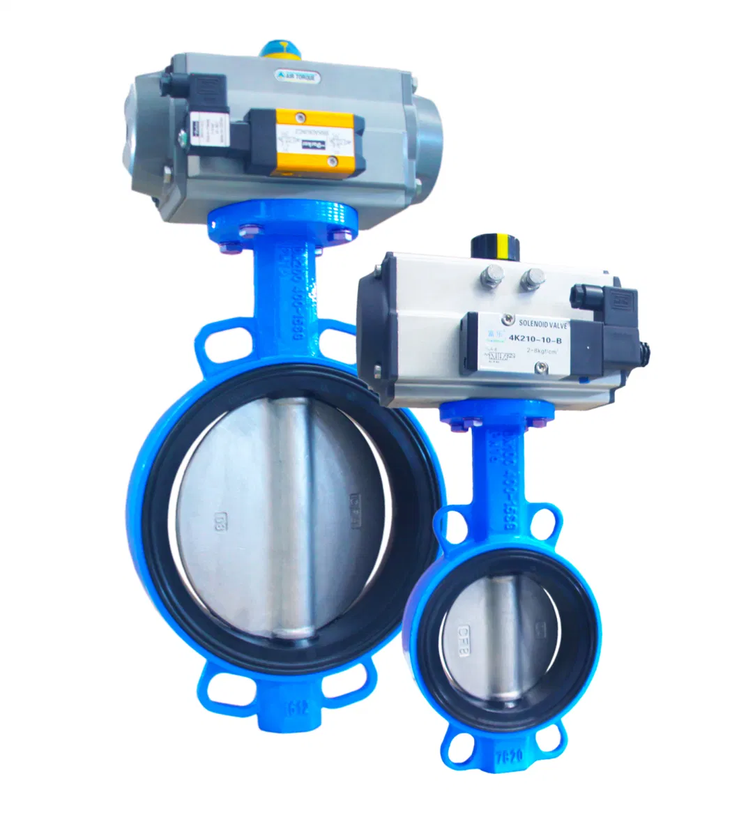 Export Quality Gearbox Operated Ductile Iron Body Wafer Butterfly Valve with Concentric Design