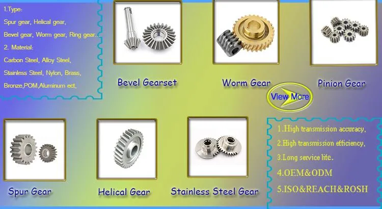 Custom Hard Metal Bevel Gear Shaft Worm and Worm Wheel Spline Gear Shaft