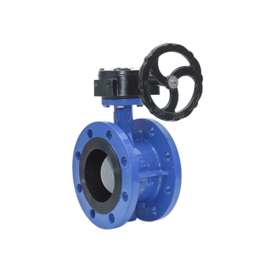 D341 Flange Resilient Seat Butterfly Valve with Gear Box