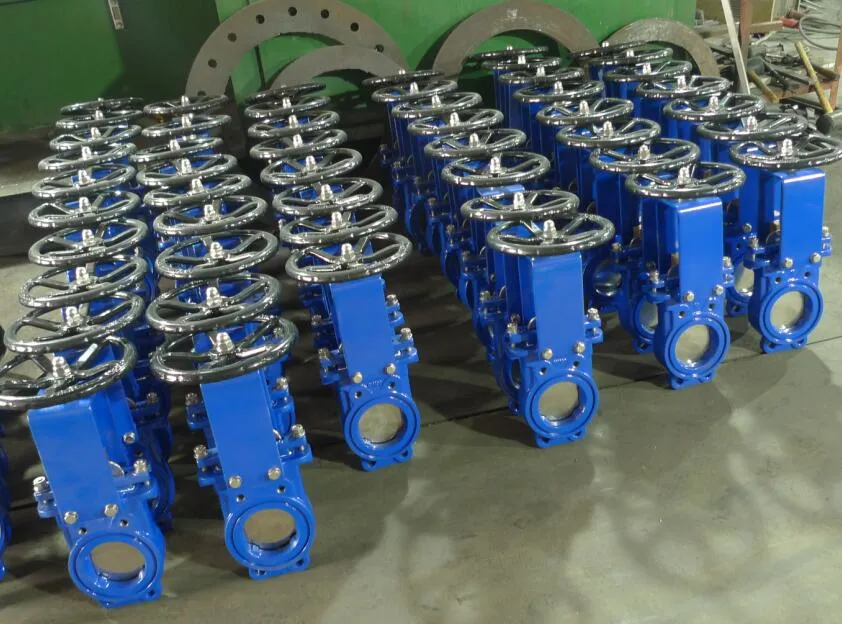 Di Body Swing Worm Gear Knife Gate Valve with Ce Approval