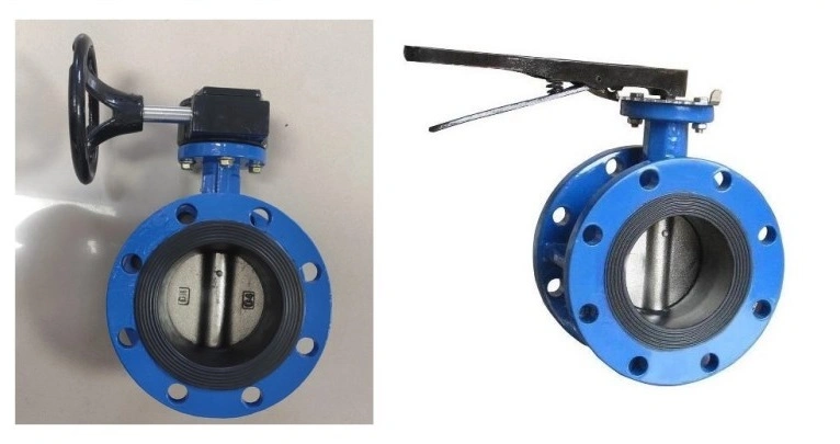 with Gearbox Ductile Iron Double Flanged Butterfly Valve