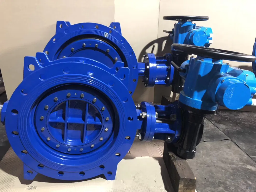 API609 JIS F7480 BS5156 V En558 Series 13/14 Short/Long Structure Double Eccentric Flanged Di Body Butterfly Valve Manual Operation Hand Lever Handle Gear Box