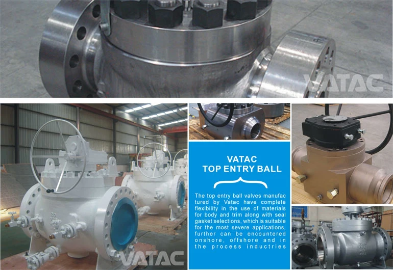 Cast Steel Manual Operated Gear Box Butt Welded Top Entry Ball Valve