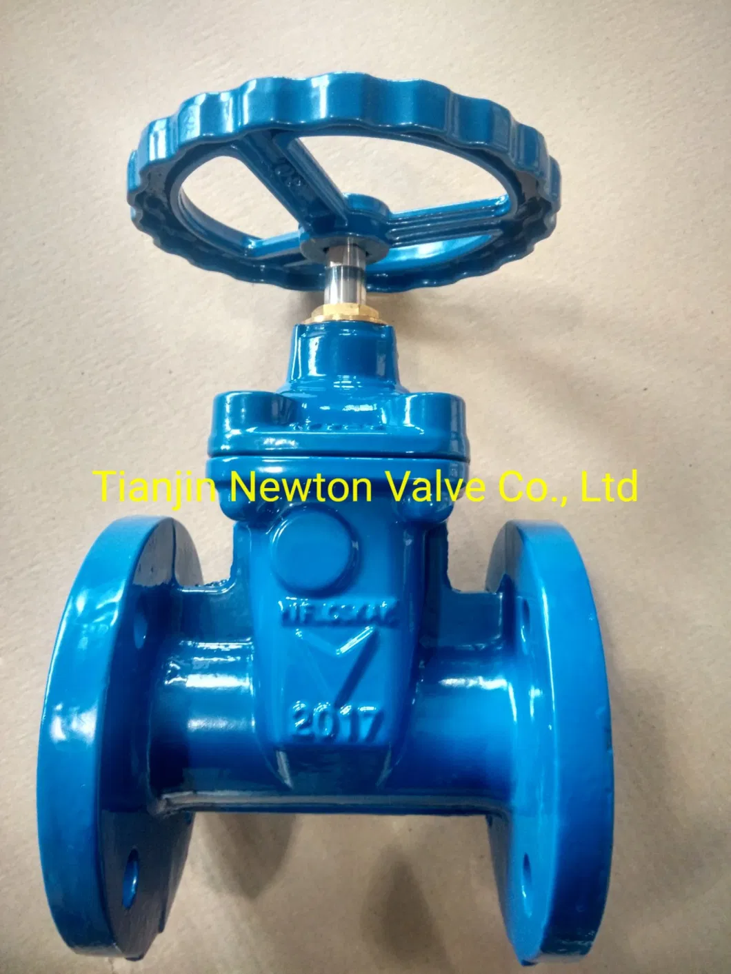 BS5150 BS5163 DIN3352 F4 F5 Awwa C515 C509 API600 API6d Ductile Cast Iron Rubber Coated Solid Wedge Gate Sluice Valve with Gearbox Operator Electric Actuator