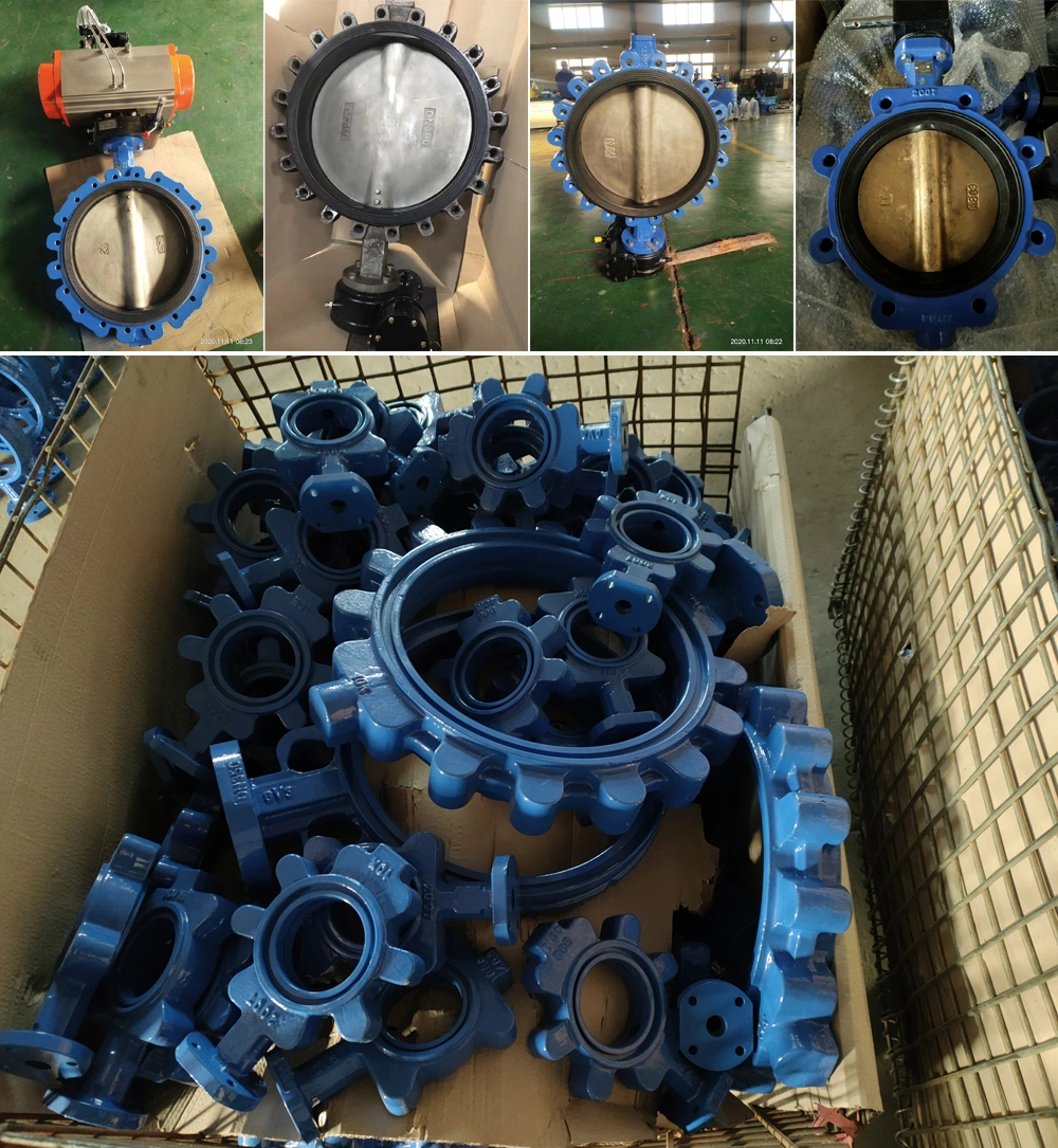 Resilient Seated White Silicone Rubebr Liner Lug Type Butterfly Valve with Aluminium Hand Lever Operated