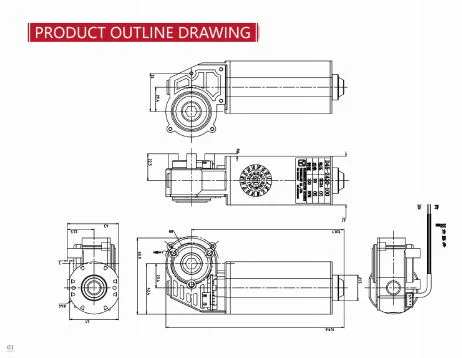 DC 24V 3rpm Worm Gear Motor 45mm Reversible High Torque Speed Reduce Turbine Electric Gearbox Motor Shaft