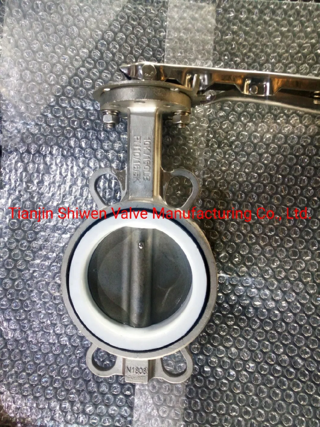 API 150lb Full Stainless Steel Wafer Butterfly Valve with Gear