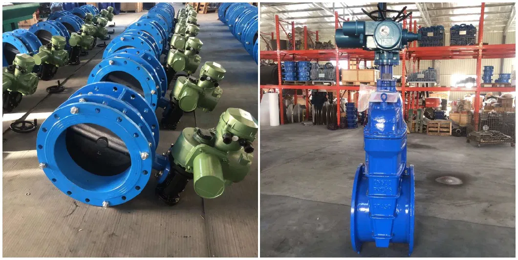 with Gearbox Ductile Iron Double Flanged Butterfly Valve