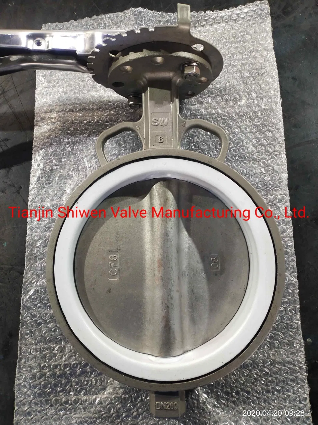 Stainless Steel 304/CF8/CF8m Wafer Type Butterfly Valve with EPDM/PTFE Seat