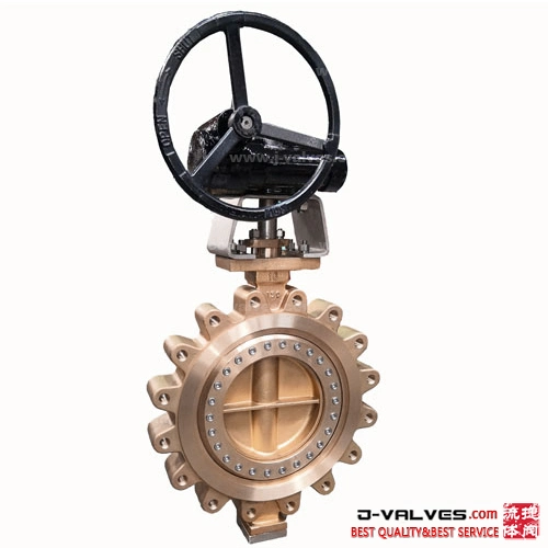 Gearbox Operated Bronze C95800 C83600 B62 Wafer Lug High Performance Concentric Butterfly Valve