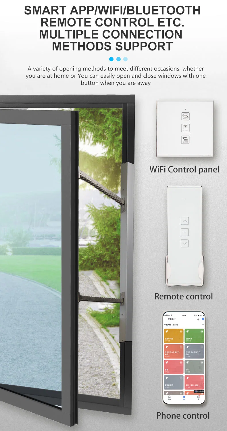 Smart Home Use Double Chain Window Operator for Swing Window