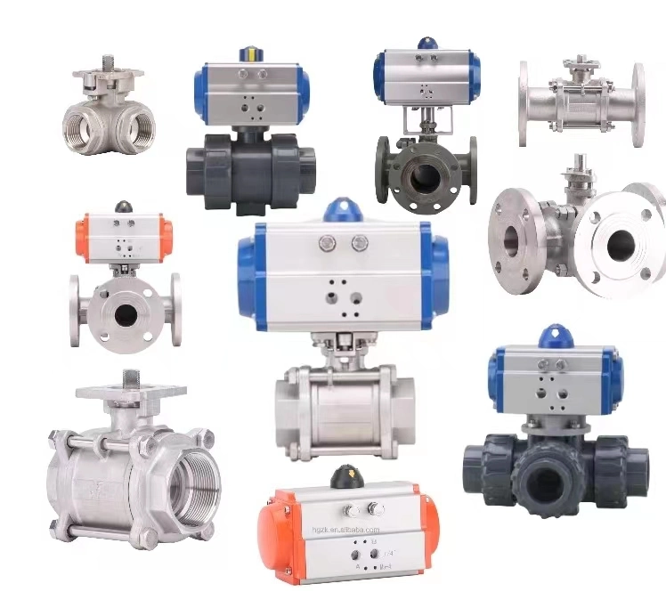 ANSI JIS Manual Electric Pneumatic Actuator Motorized Flange Threaded Ball Valve Three-Way Plastic Ball Valve