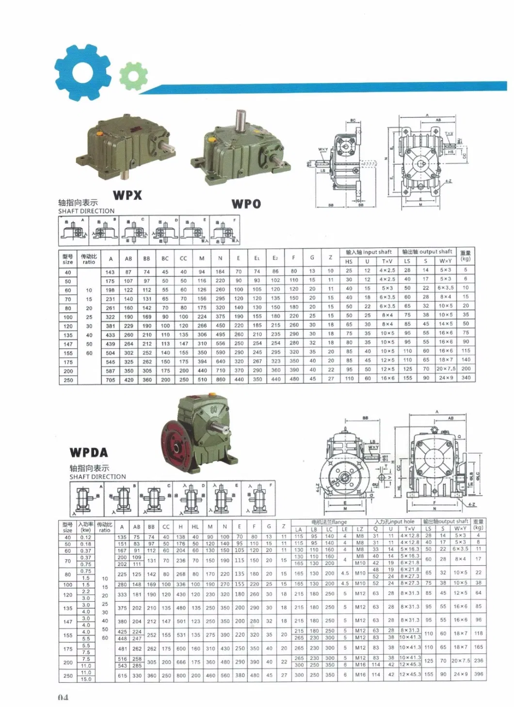 Wpa200 Cast Iron Worm Gearbox