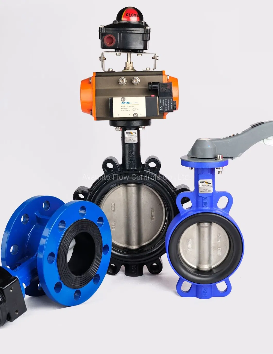 DIN Pn16 Wafer Type with IP65 Butterfly Valve Gear Box