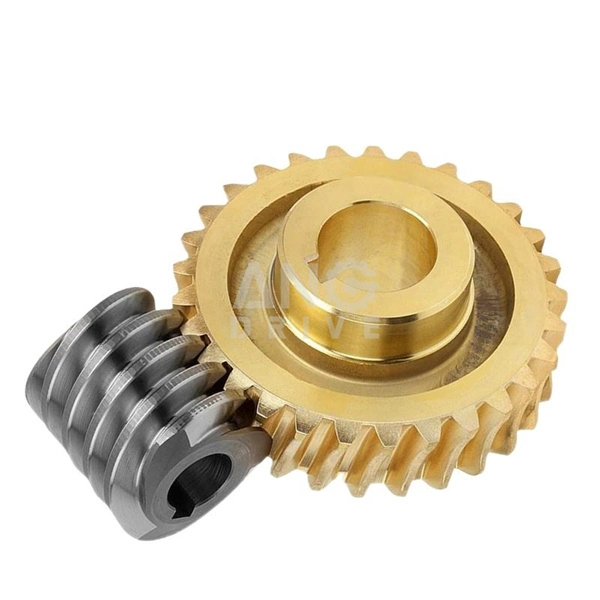 Brass Bronze Copper Customized Cast Metal Steel Worm Shaft Wheel Transmission Gear for Reducer Gearbox