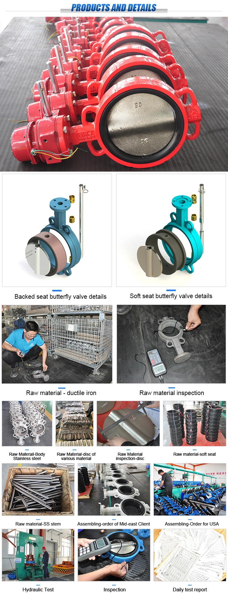 FM UL Listed 6inch FM Resilent Seat Wafer Type Butterfly Valve with Signal Gearbox