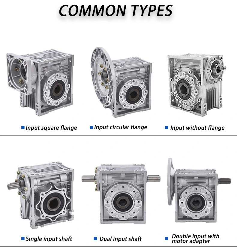 High Rpm RV Series Aluminum Alloy Worm Gear Box Nmrv 025-150 Reducer Variable Wheel Drive Speed Reduction Transmission Worm Gearbox