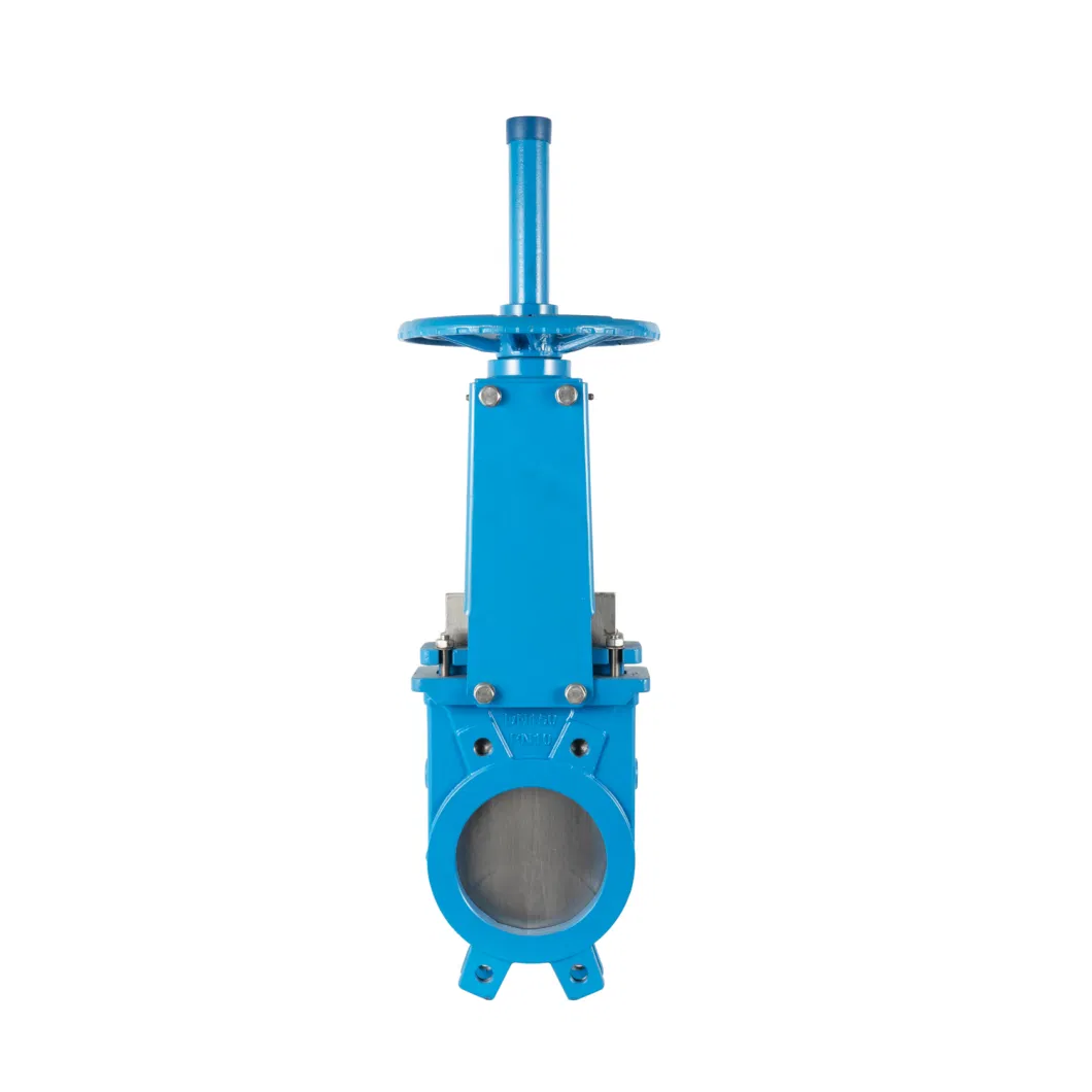 Wafer Knife Gate Valve with Double-Sided Flange and Gearbox