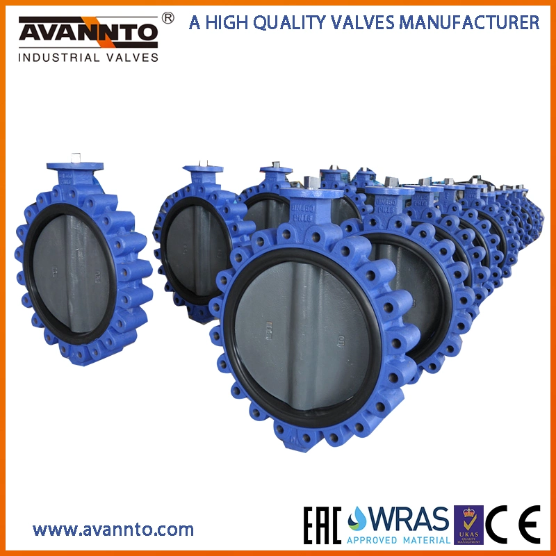 DIN Pn16 Wafer Type with IP65 Butterfly Valve Gear Box