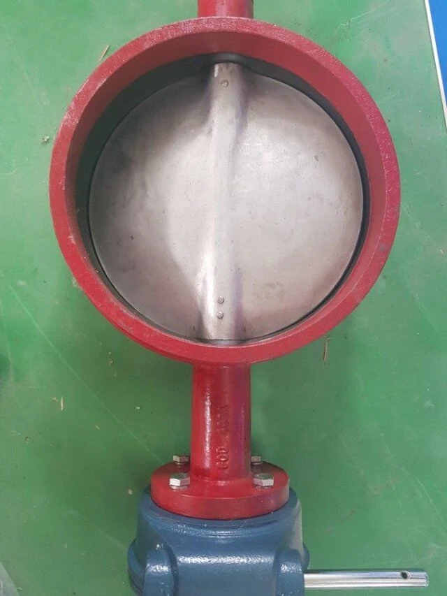 Fire Protection Signal Gearbox Operated Centre Sealing Rubber Seal Grooved Butterfly Valve