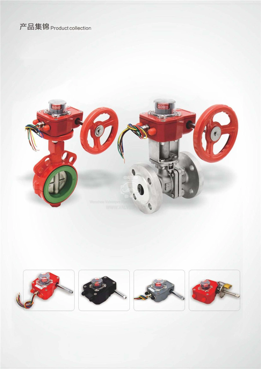 Ductile Iron Manual Declutchable Gear Operator Handwheel Over Butterfly Valve