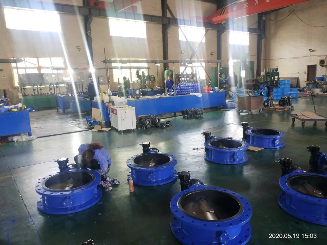 DN600 Ductile Iron Wafer Butterfly Valve with EPDM Seat Gear Box