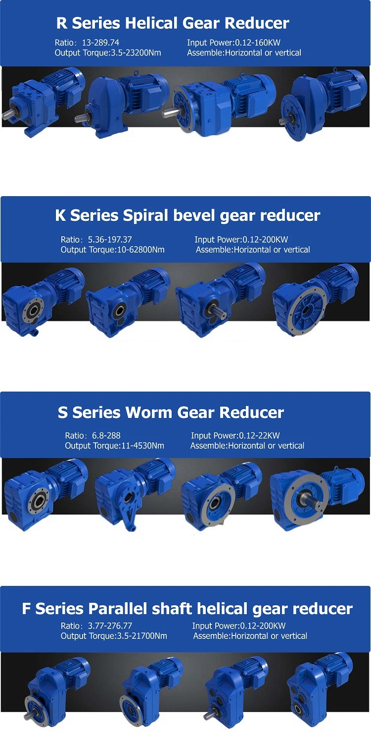 Newly developed durable S Series helical worm gear speed reducer