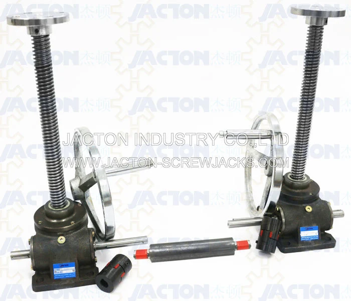 Hand Wheel Screw Jacks 2.5 Tons 300 mm Lifts Hand Worm Gear Jack, Hand Operated Screw Jacks Is Driven by a Hand Wheel or Crank or Handle in Stock