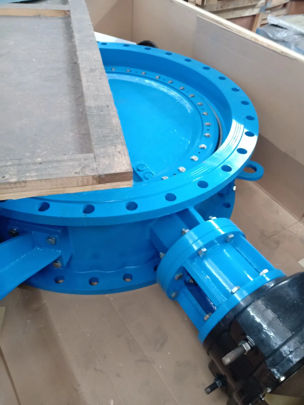 API609 JIS F7480 BS5156 V En558 Series 13/14 Short/Long Structure Double Eccentric Flanged Di Body Butterfly Valve Manual Operation Hand Lever Handle Gear Box