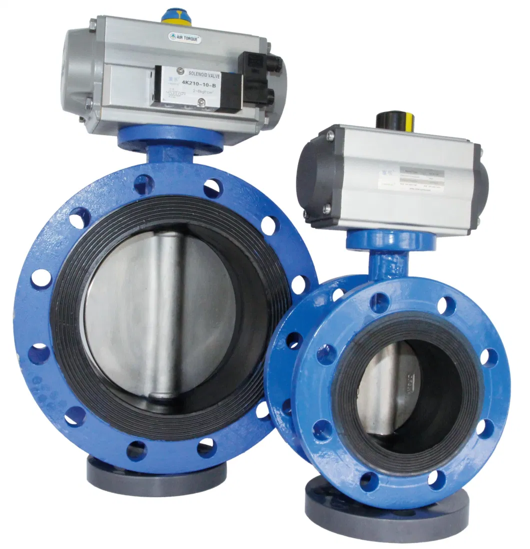 Gearbox/Pneumatic/Electric Operated Concentric Double Flange Butterfly Valve Concentric