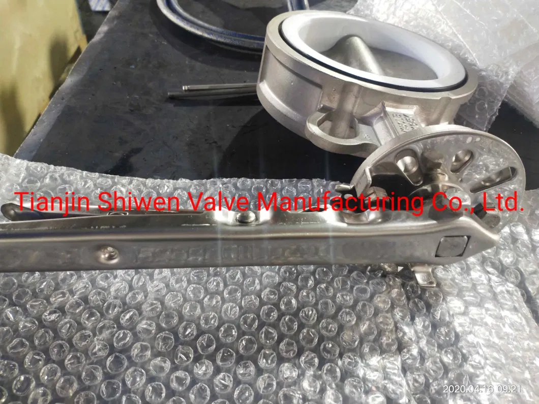 Stainless Steel 304/CF8/CF8m Wafer Type Butterfly Valve with EPDM/PTFE Seat