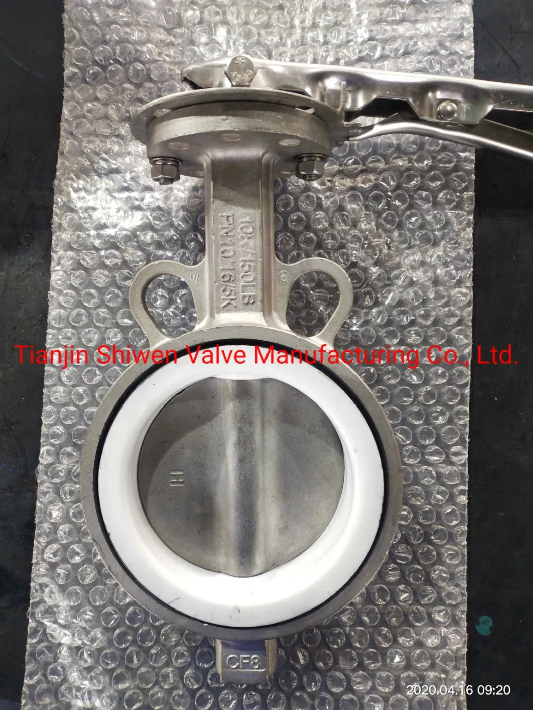 Stainless Steel 304/CF8/CF8m Wafer Type Butterfly Valve with EPDM/PTFE Seat